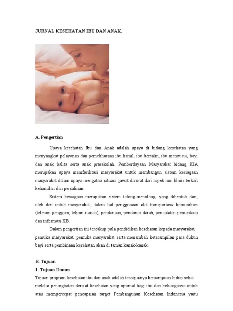 JURNAL KESEHATAN IBU DAN ANAK