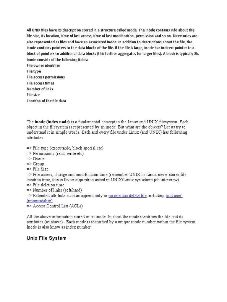 Unix File System No One Can Delete File Root User (Immutability) Download Free PDF Computer