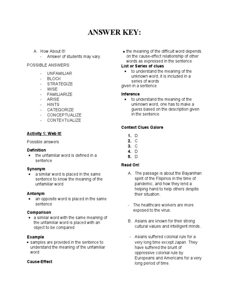Understanding Context Clues: A Guide to Determining the Meaning of