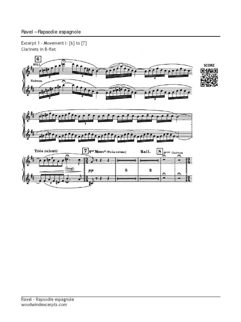 Lexcerpts Ravel Rapsodie Espagnole Excerpts PDF PDF