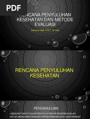 Rencana Dan Tahap Penyuluhan | PDF
