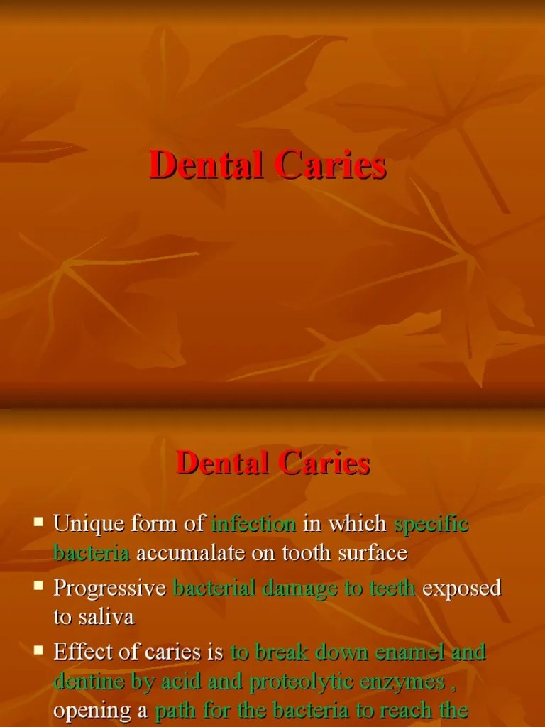 Dental Caries PDF Dentistry Mouth