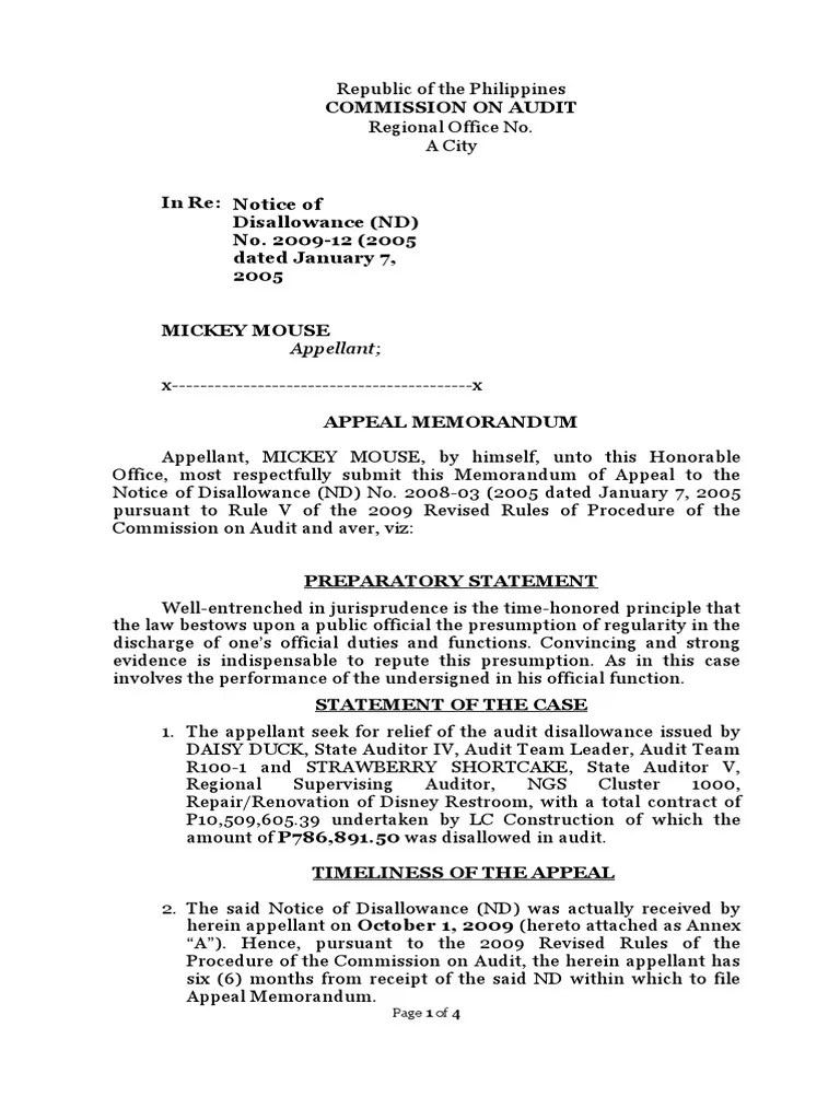 Appeal Memorandum COA PDF Government Justice