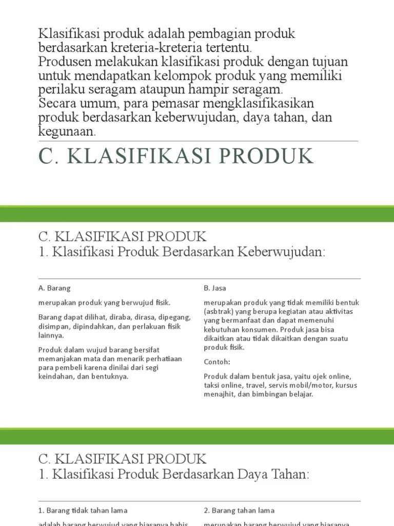 Bab 4. C. Klasifikasi Produk | PDF