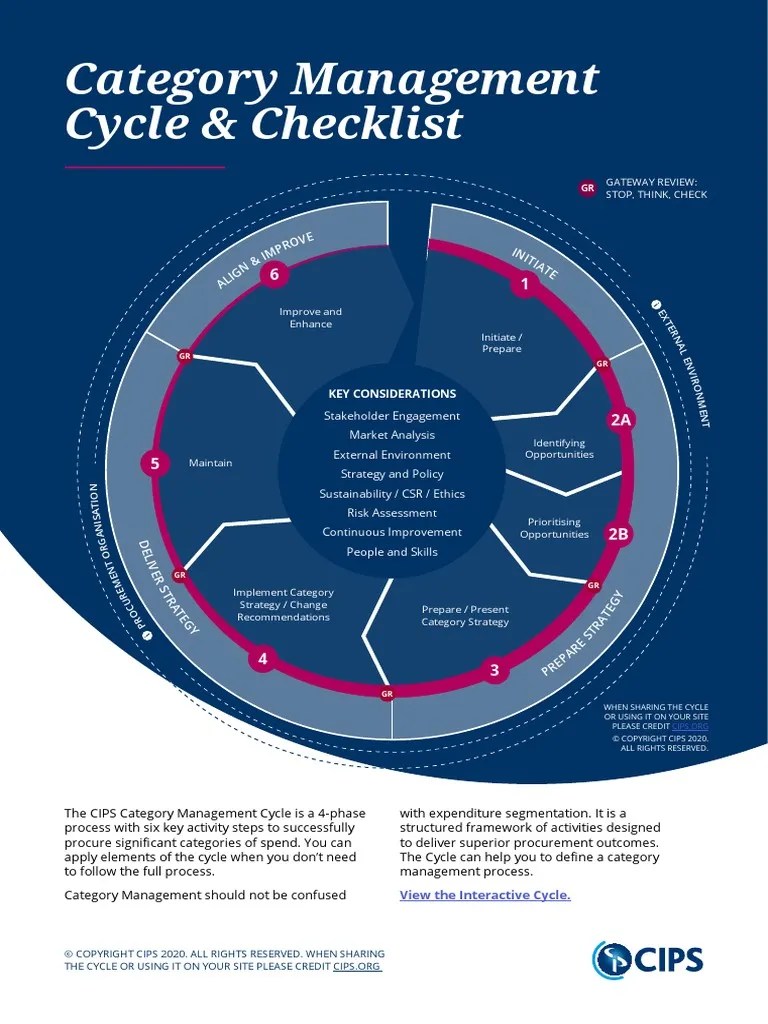 010 CIPS KnowledgeCycle FullChecklist Category V1 7 PDF Strategic