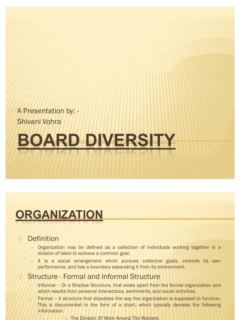 Board Diversity Board Of Directors Employment