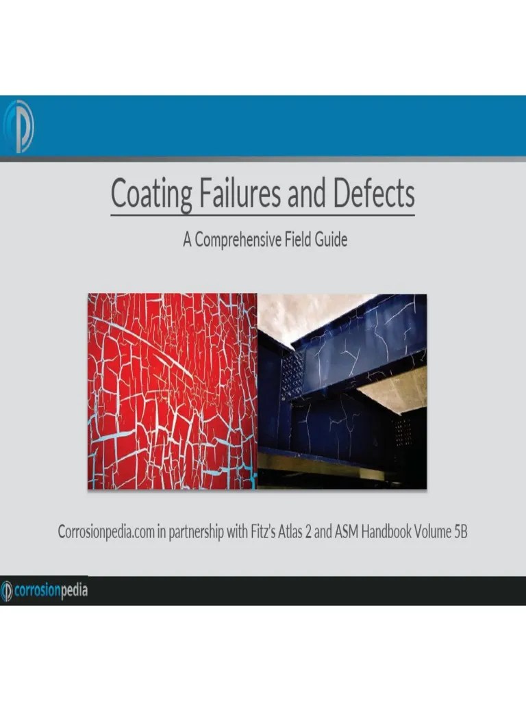 Coating Failures and Defects A Comprehensive Field Guide PDF Paint