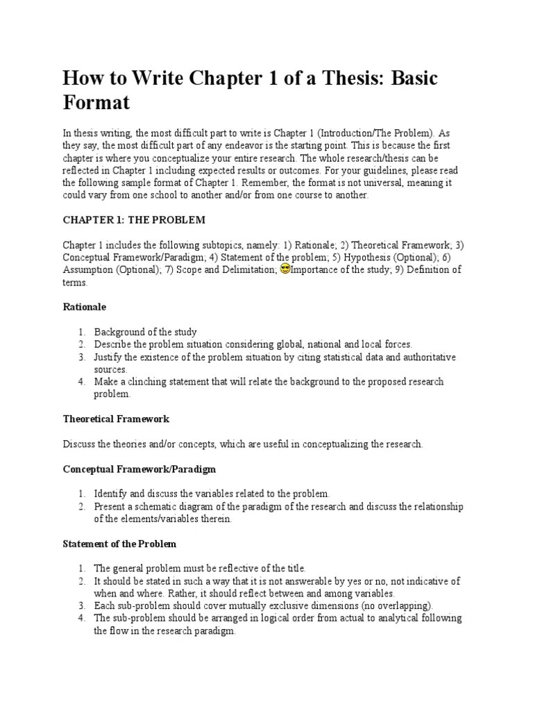 Background Study Example Thesis Thesis Title Ideas for College