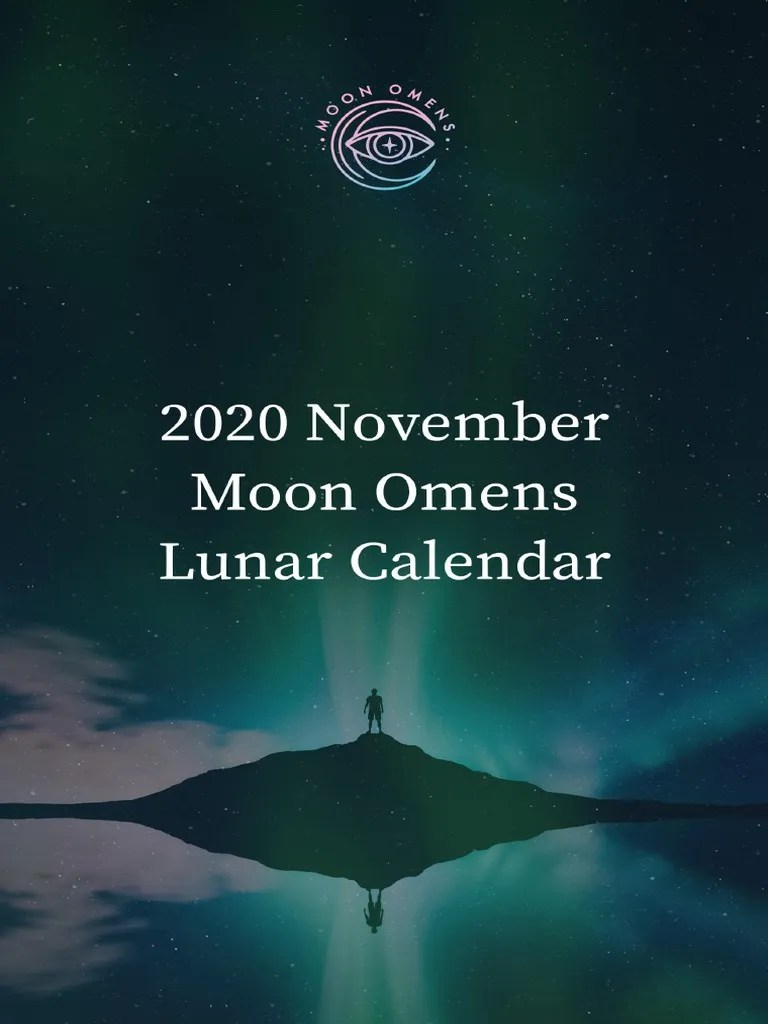 November Lunar Calendar & Daily Affirmations Moon Omens 2020 PDF