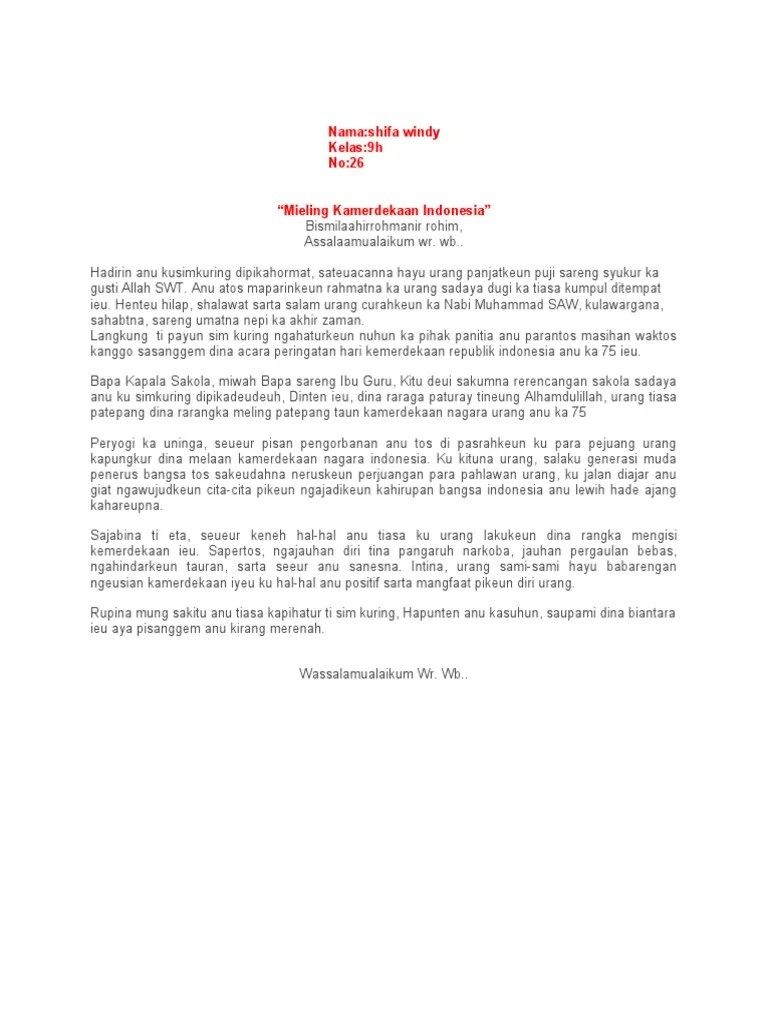 Biantara Bahasa Sunda Shifa | PDF