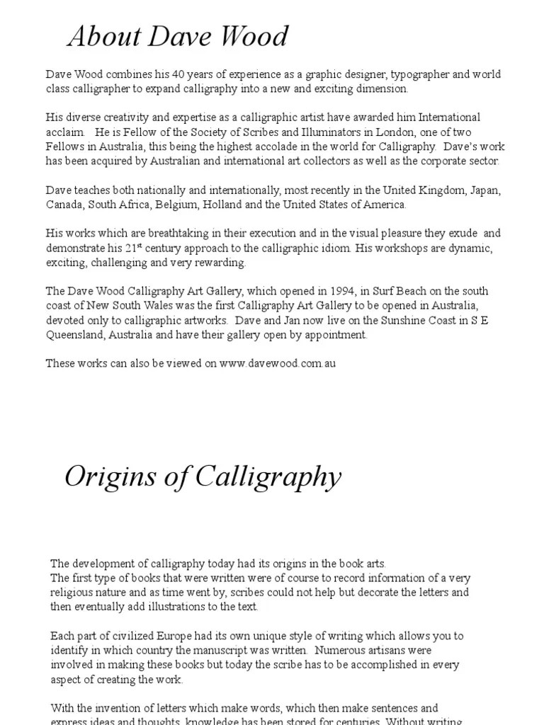 Vellum Presentation PDF Calligraphy