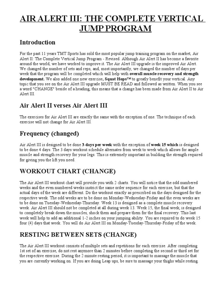 Air Alert Iii | Pdf | Physical Exercise | Sports