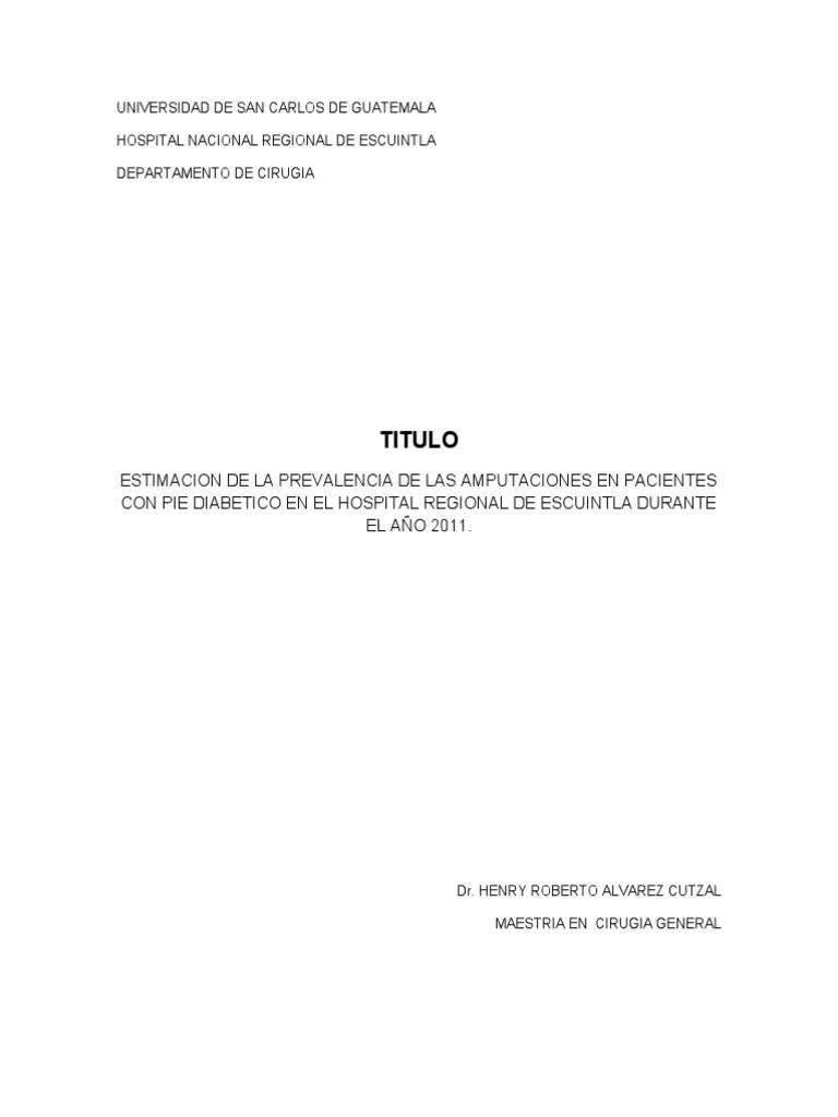 Tesis de Pie Diabetico PDF Diabetes Insulina