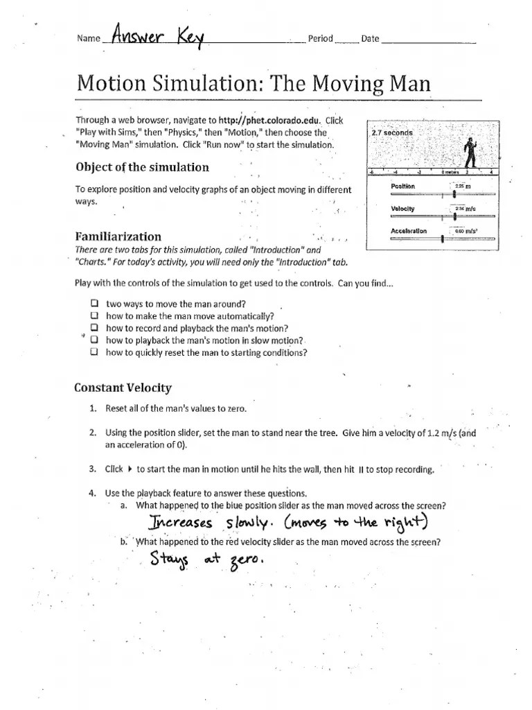 The Moving Man - Answer Key PDF | PDF