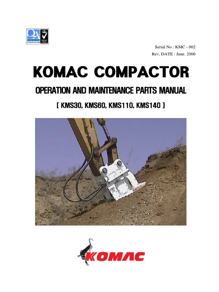 Komac Compactor Operation and Maintenance Parts Manual PDF Valve Personal Protective