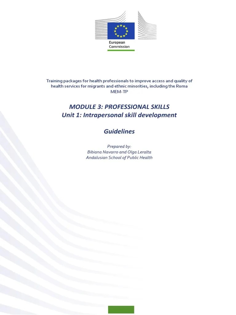 M3 U1 Guidelines Intrapersonal Skill Development PDF Nonverbal