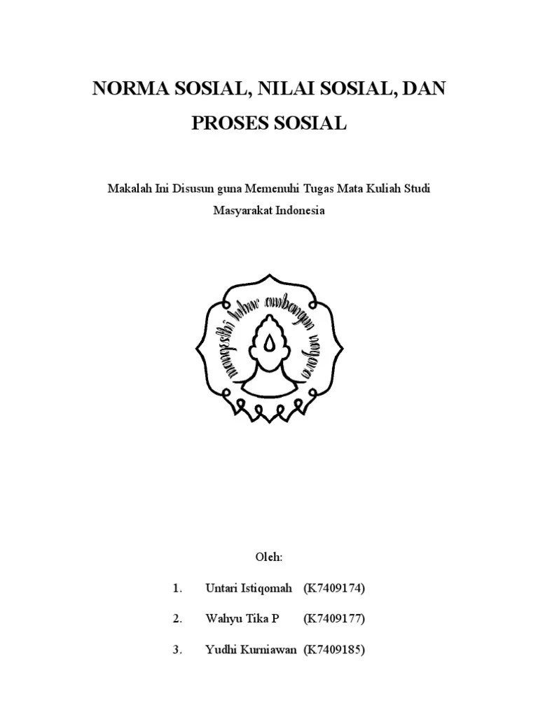 Norma, Nilai, Dan Proses Sosial Makalah