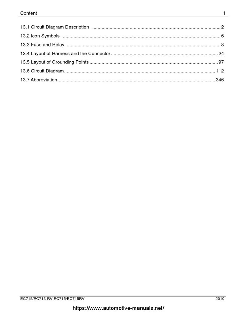 Geely EC7 Wiring Diagrams, Fuses & Harness PDF Throttle Fuel