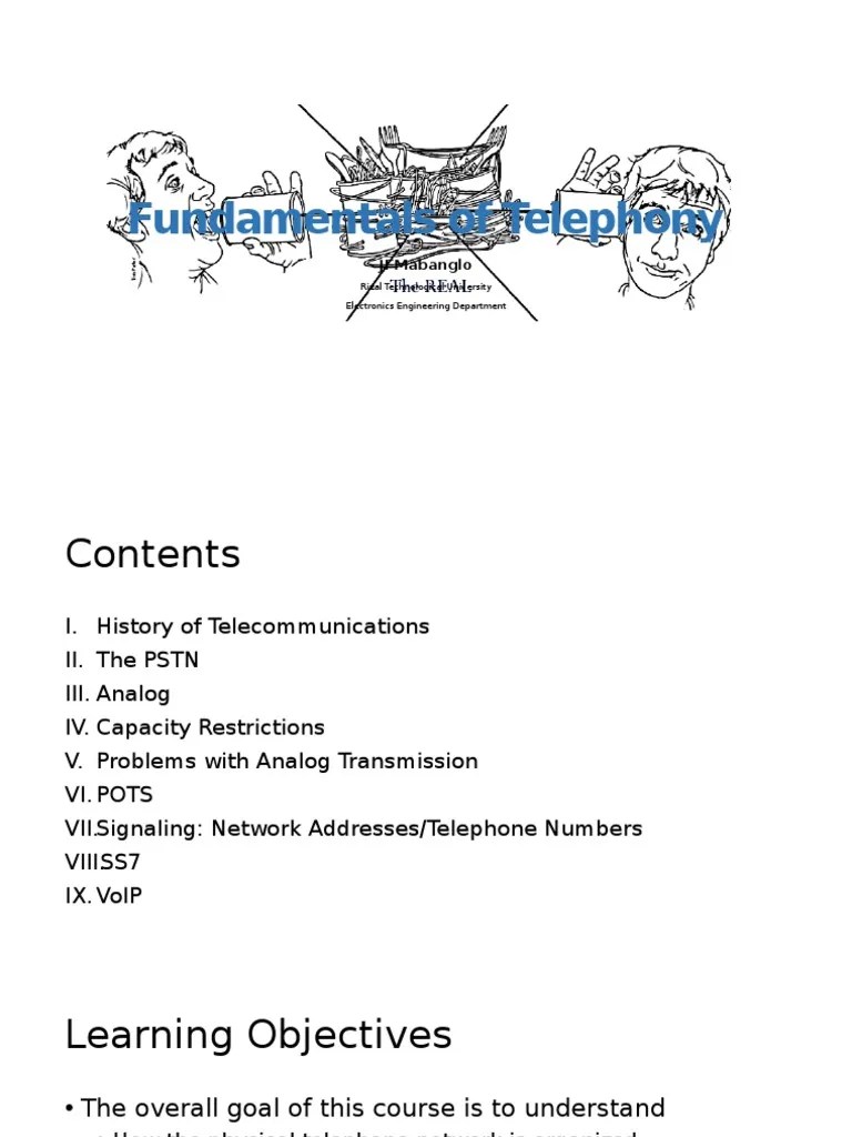 Fundamentals of Telephony Jfmabanglo PDF Digital Subscriber Line