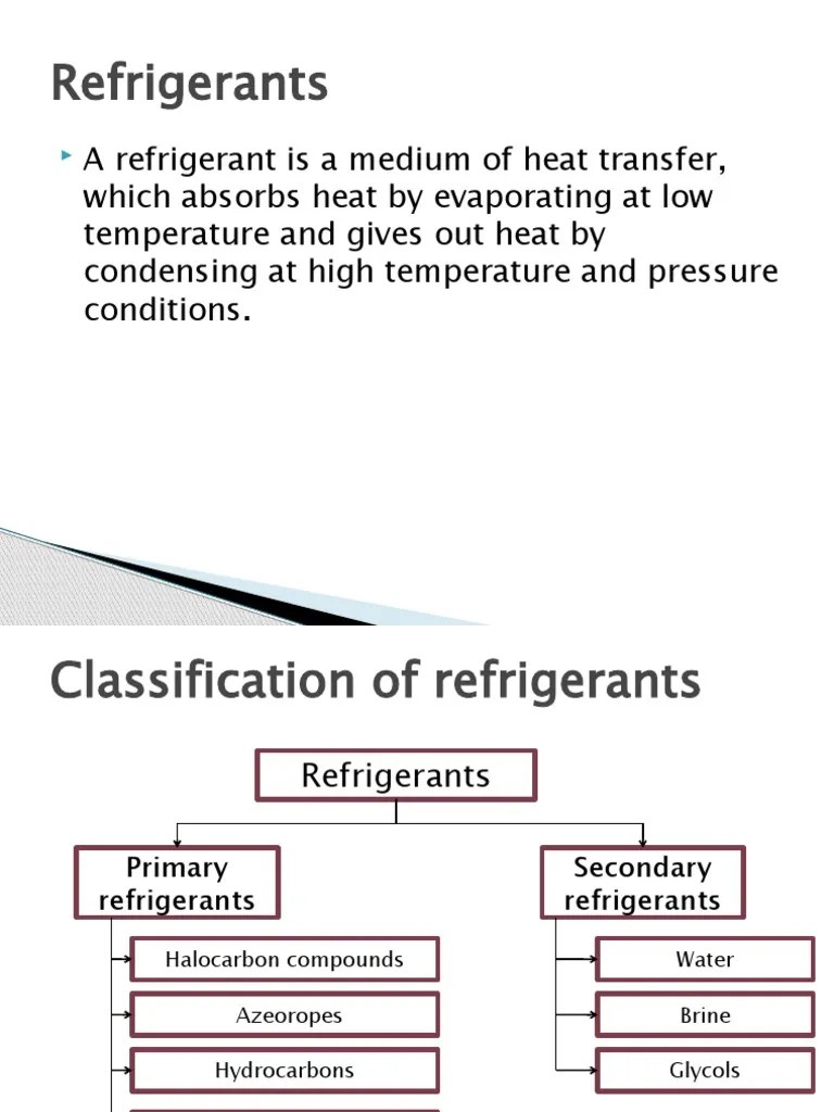 5 Refrigerants PDF Chlorofluorocarbon Air Conditioning