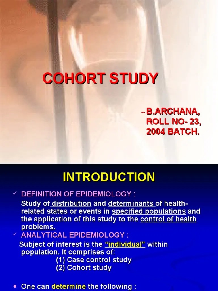 Cohort Study PDF Cohort Study Relative Risk