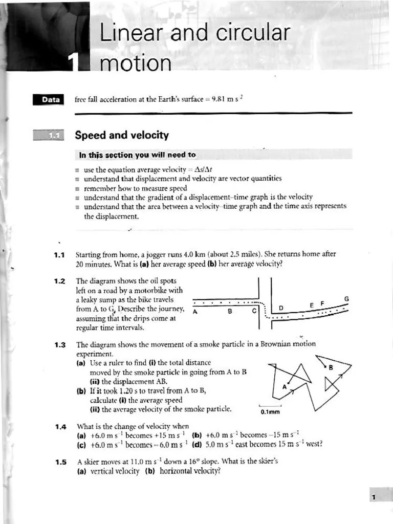 Practice in Physics Akrill 1 Linear and Circular Motion PDF PDF
