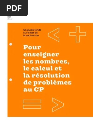 MEN Guide Mathematiques CP 2020 Web PDF | PDF | Enseignement des  mathématiques | Modèle mathématique