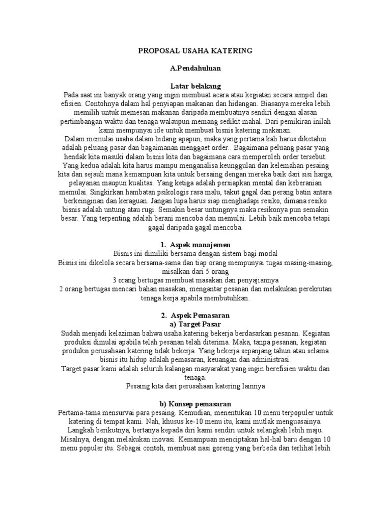 Contoh Proposal Bangun Usaha Contoh Proposal Usaha Jasa Service