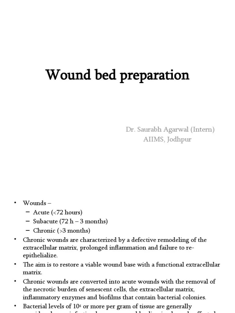 Wound Bed Preparation PDF Wound Healing Wound