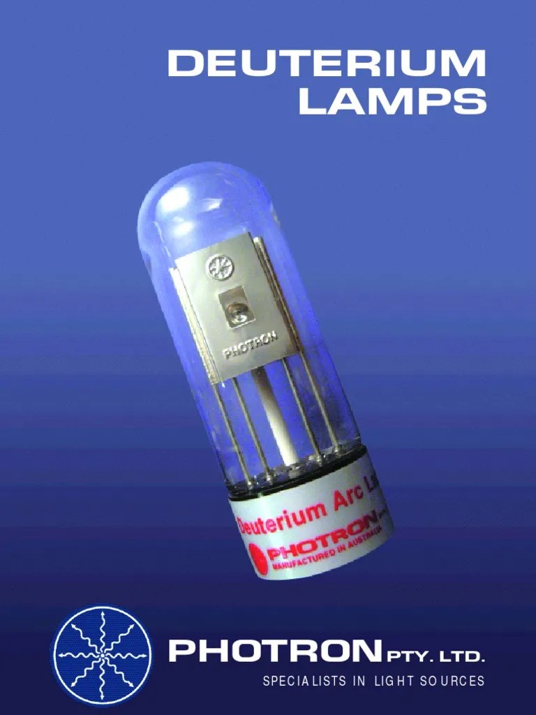 Deuterium Lamp PDF Incandescent Light Bulb Ultraviolet