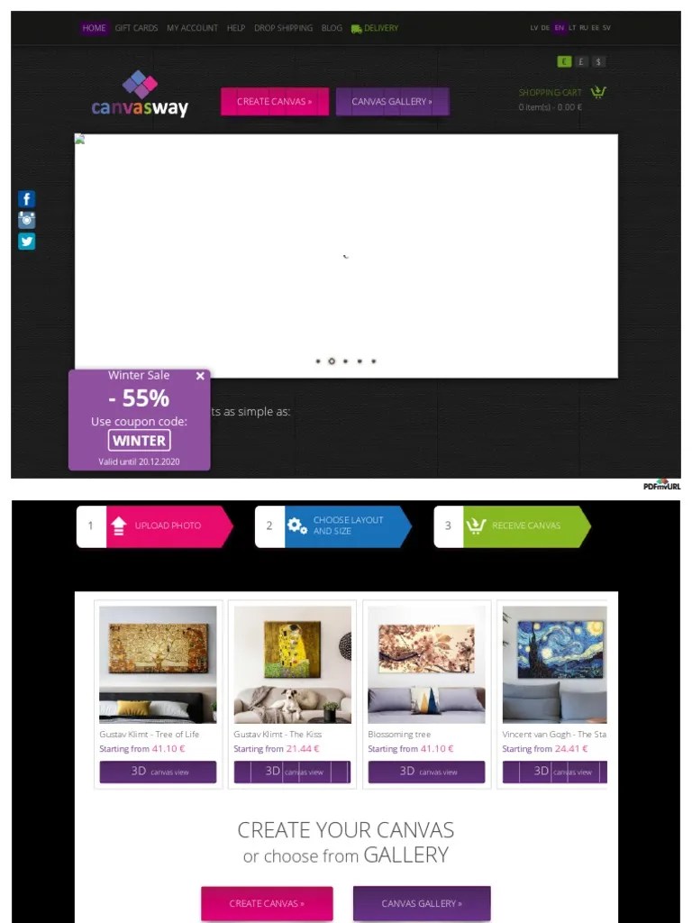 Print On Demand Custom Canvas With PDF