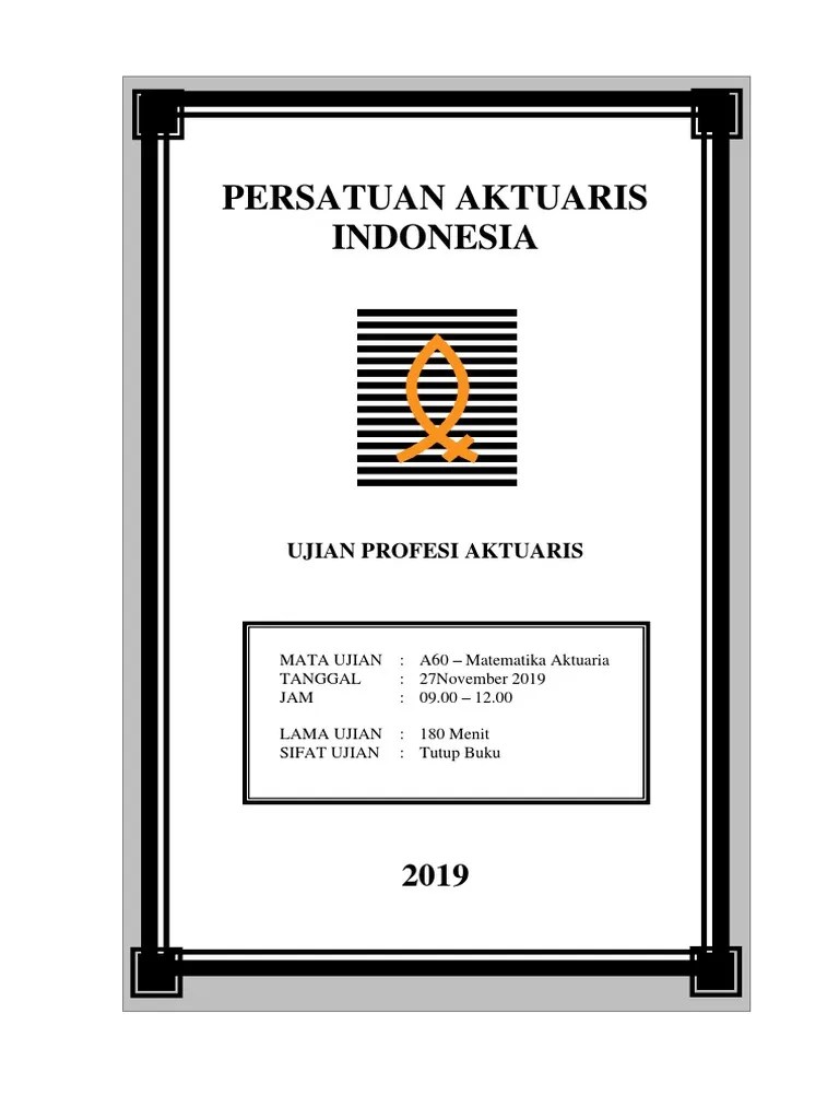 Soal Dan Jawaban Matematika Aktuaria