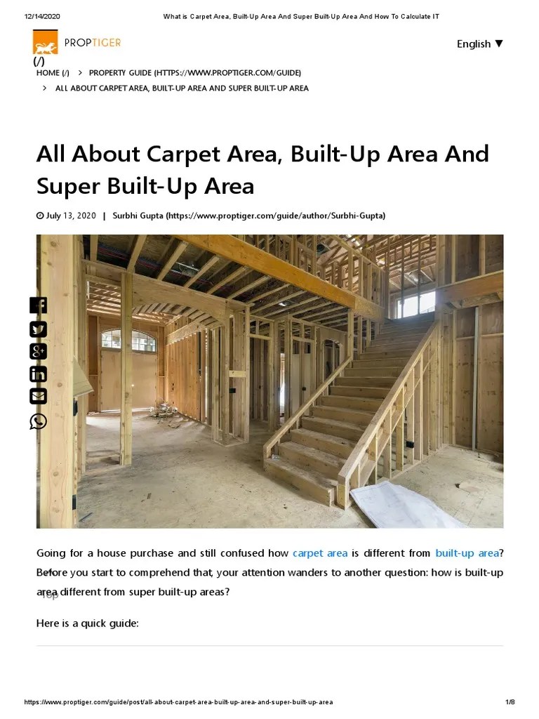 What Is Carpet Area, BuiltUp Area and Super BuiltUp Area and How To Calculate IT PDF