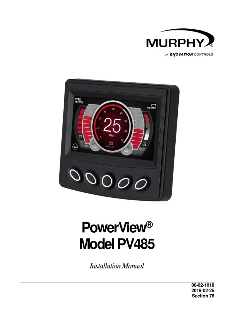 Powerview Model Pv485 Installation Manual PDF Nut (Hardware) Usb