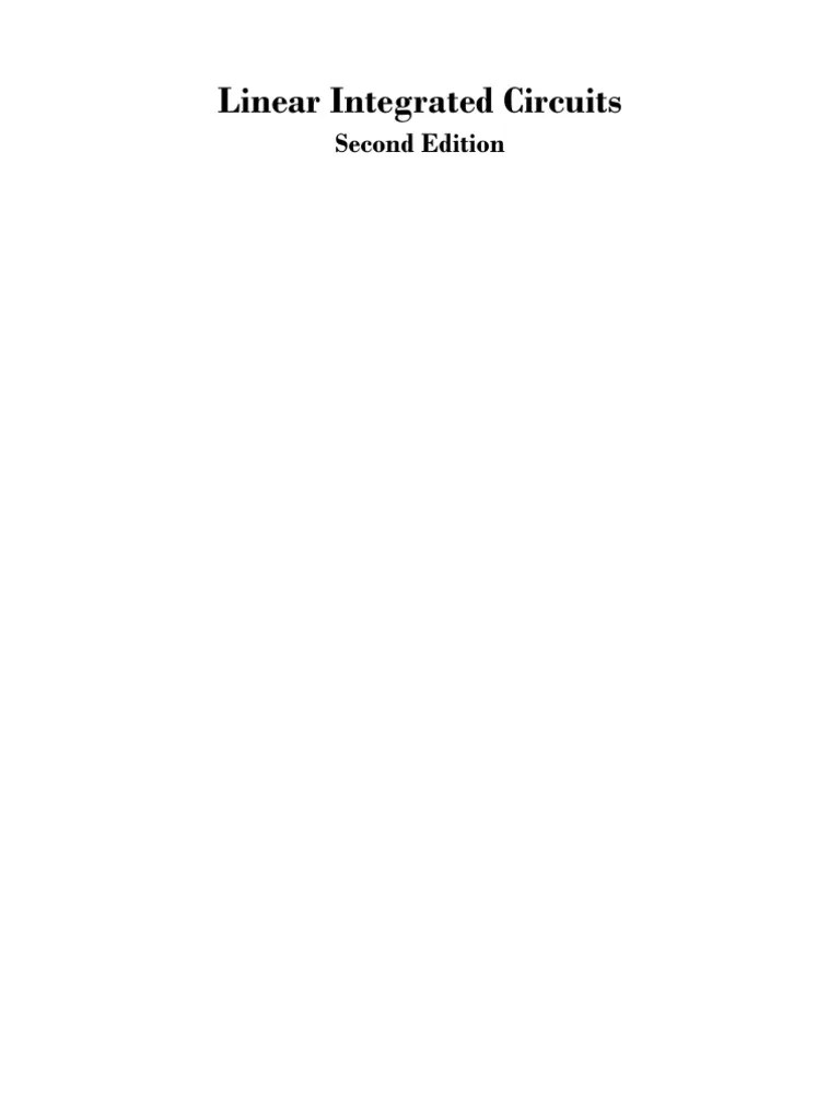 S. Salivahanan Linear Integrated CircuitsMC GRAW HILL INDIA (2014