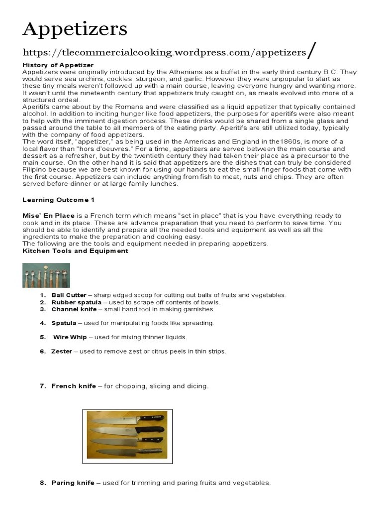 Appetizers / Wire Whip Used For Mixing Thinner Liquids PDF Hors D'oeuvre Pickling