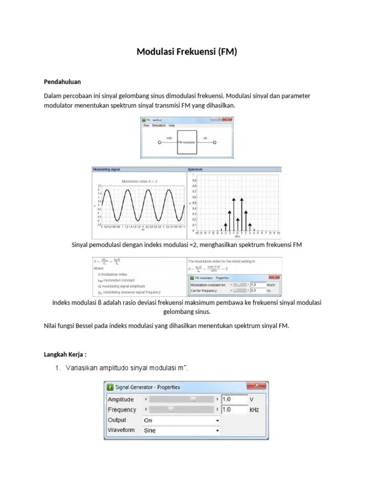 Modulasi Frekuensi (FM) : Pendahuluan | PDF