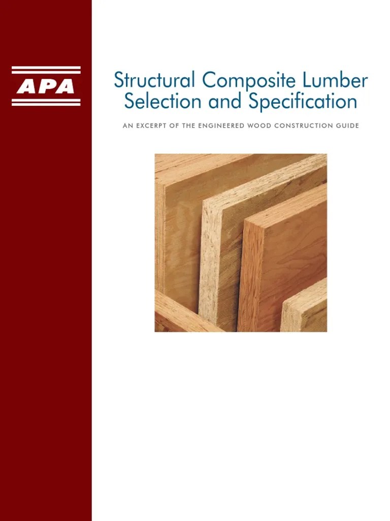 APA Engineered Wood Construction Guide Excerpt Structural Composite