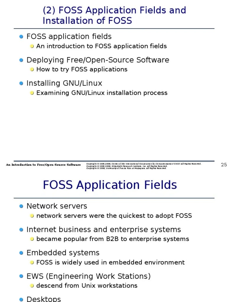 FOSS Application Fields and Installation of FOSS PDF Free Software