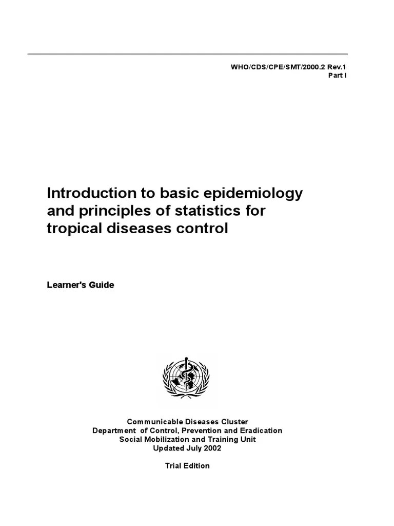 Basic Epidemiology WHO 1 PDF Cohort Study Confounding