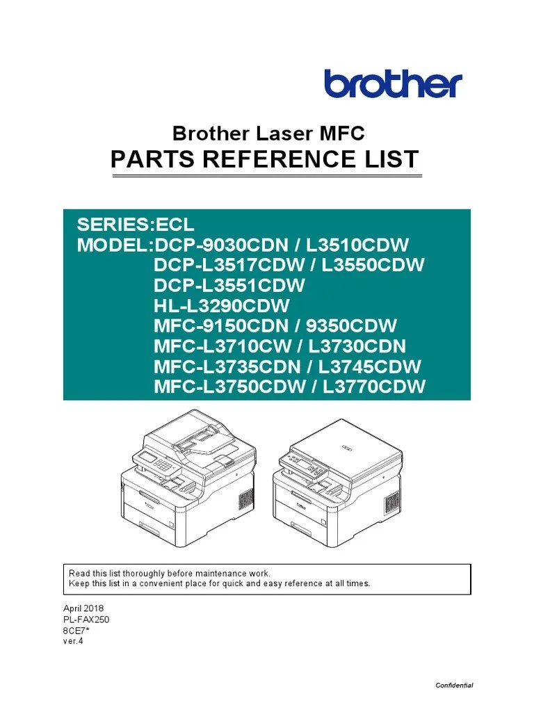 Parts Reference List Brother Laser MFC PDF