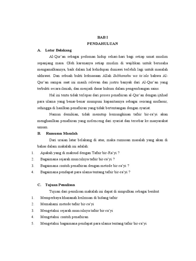 Tafsir Bil Ra&rsquo;yi