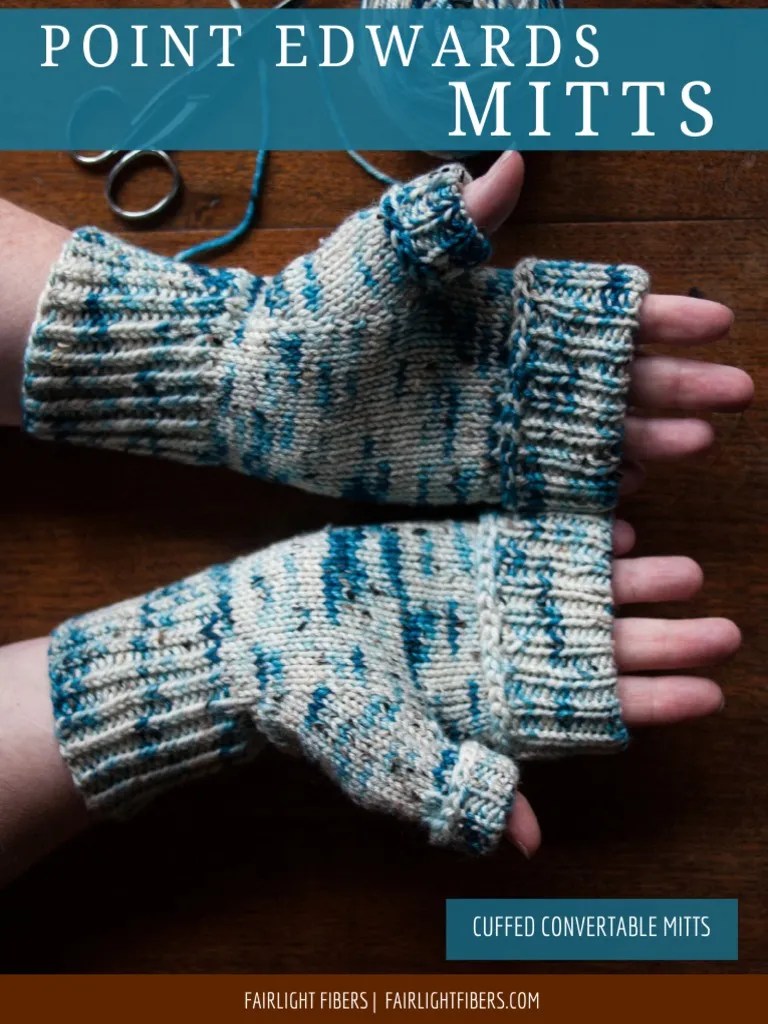 Point Edwards Mitts PDF Gauge (Knitting) Knitting