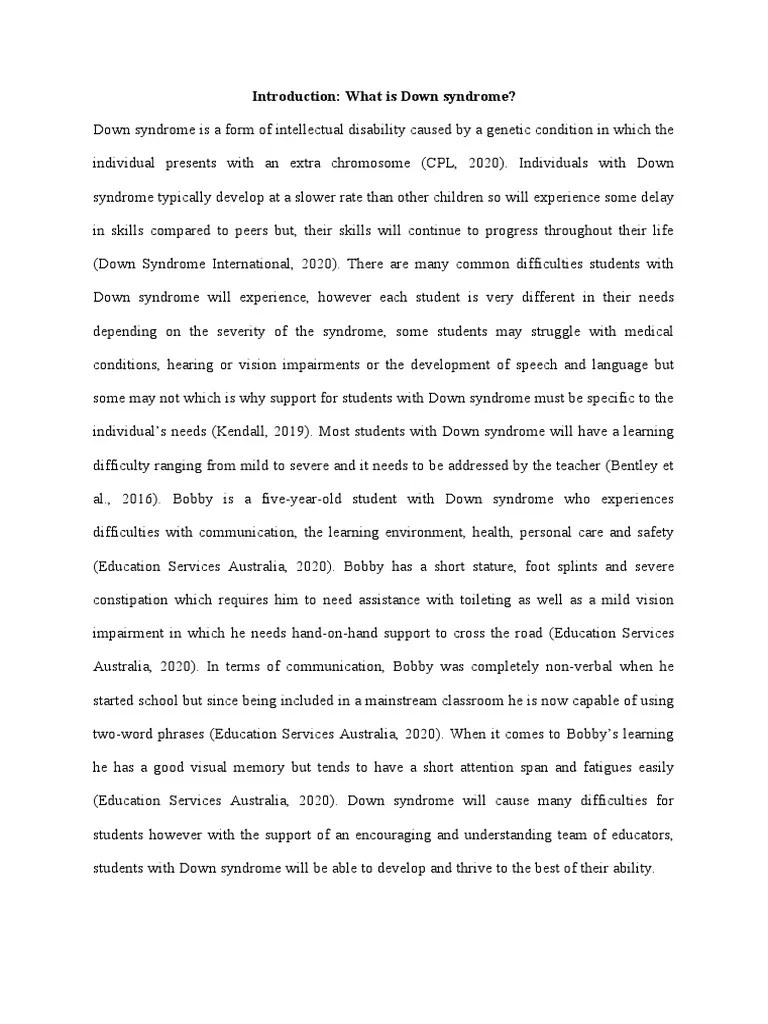 Special Needs Case Study PDF Teachers Classroom