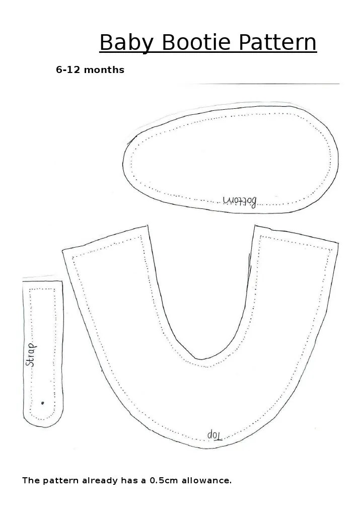 Baby Bootie Pattern PDF