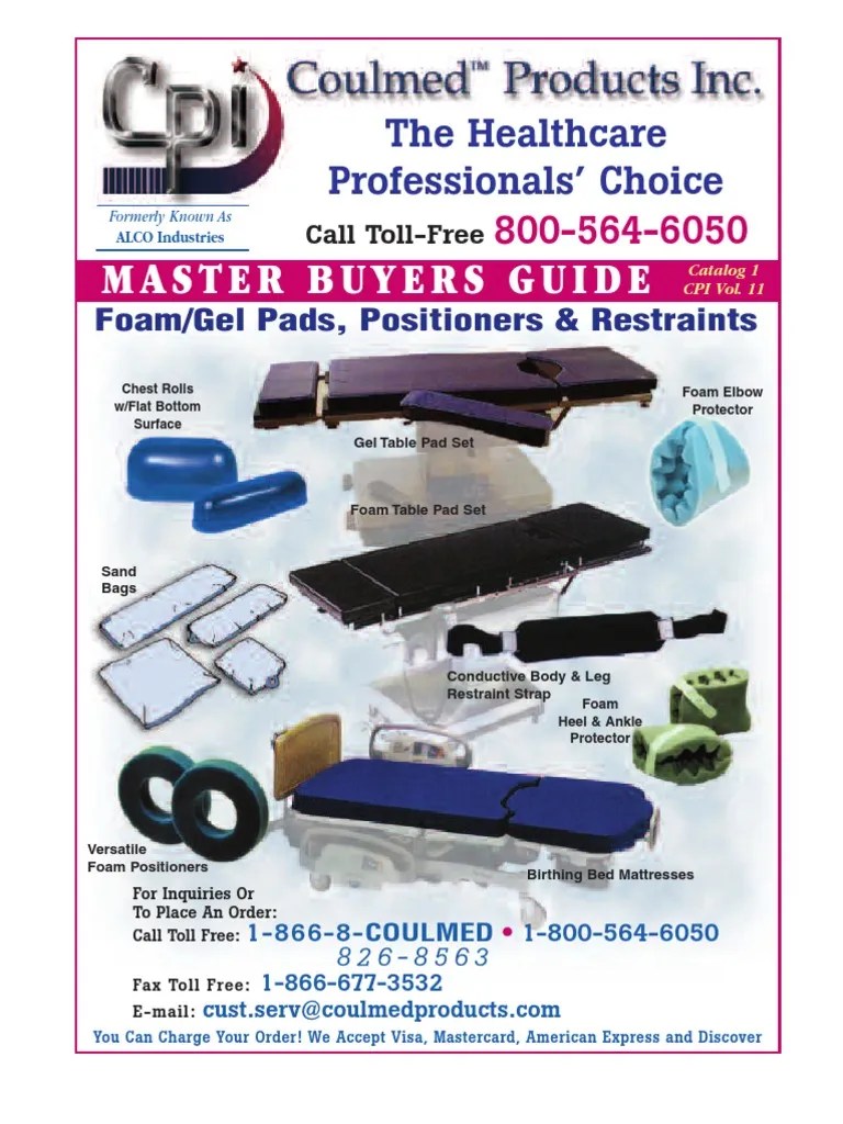 CPI Cat.1 Foam & Gel Pads, Positioners, & Restraints Mattress Foam