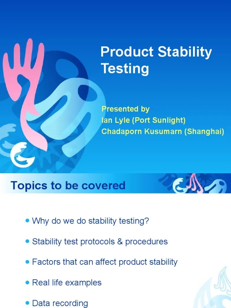 3.5 Product Stability Testing PDF Shelf Life Brand