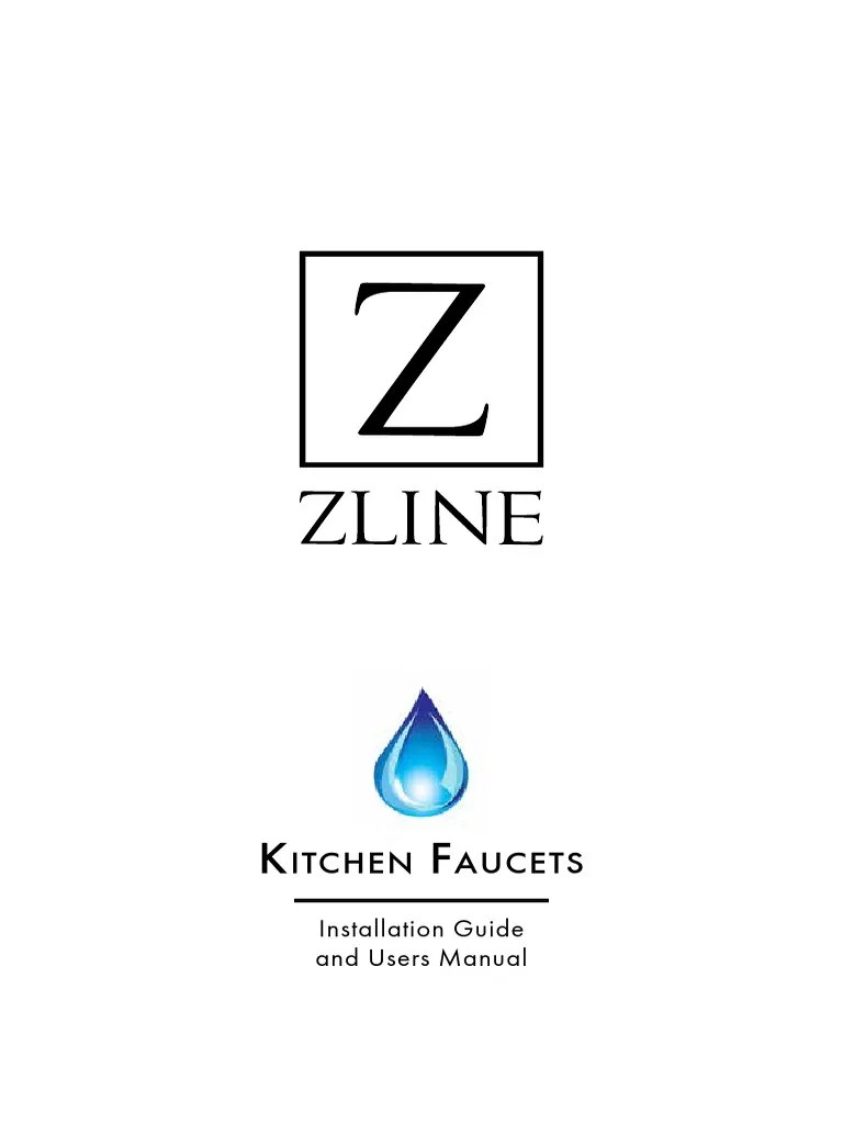 Installation Guide for ZLINE's HighQuality Kitchen Faucet Models PDF Tap (Valve) Nut