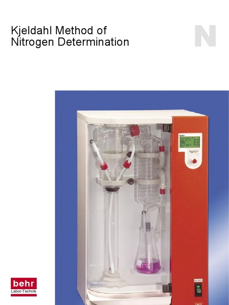 Kjeldahlenglisch Titration Distillation