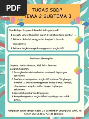 Tugas SBDP Tema 2 Subtema 3 PDF | PDF